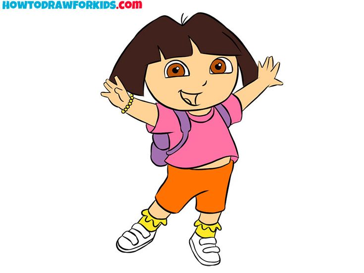 cartoon drawing dora