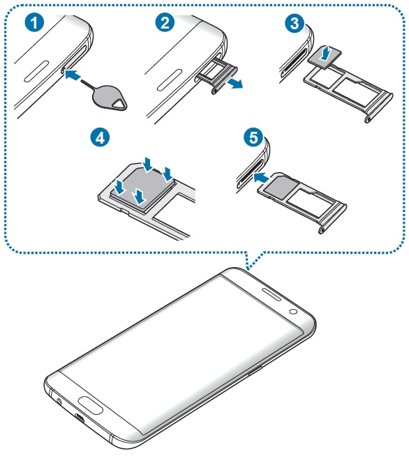 samsung how to insert sim card