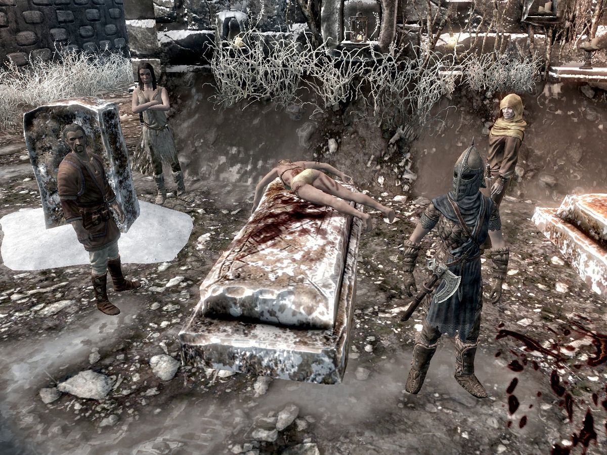 skyrim blood on the ice