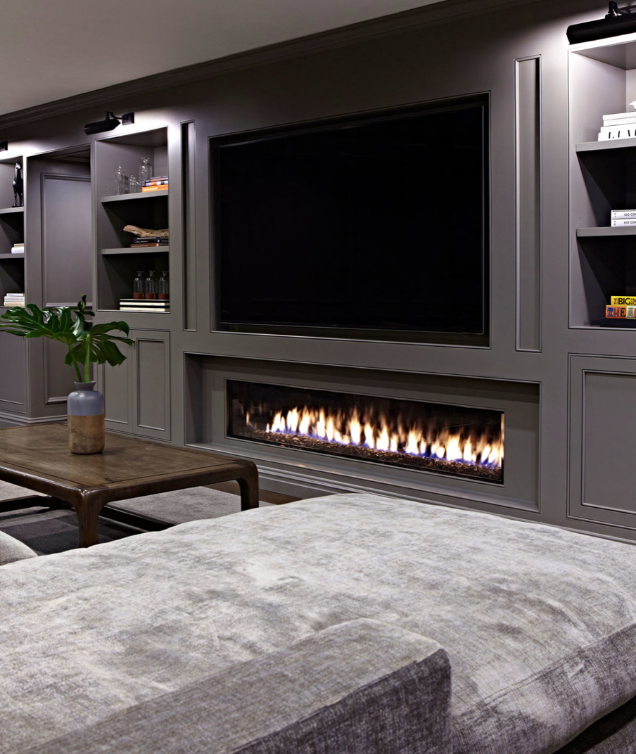 basement fireplace ideas