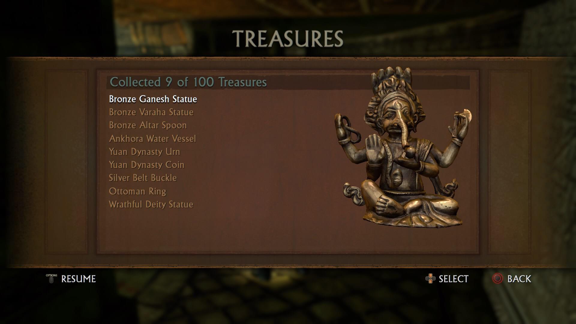 uncharted 2 treasures