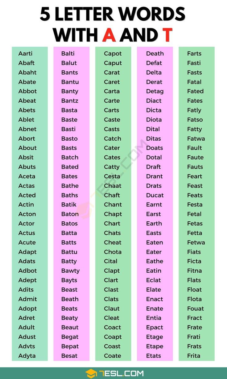 five letter words with ta