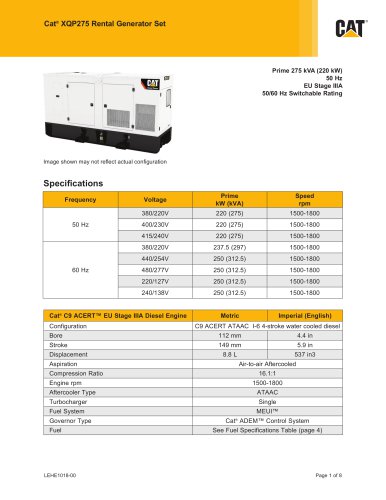 caterpillar generator catalogue pdf