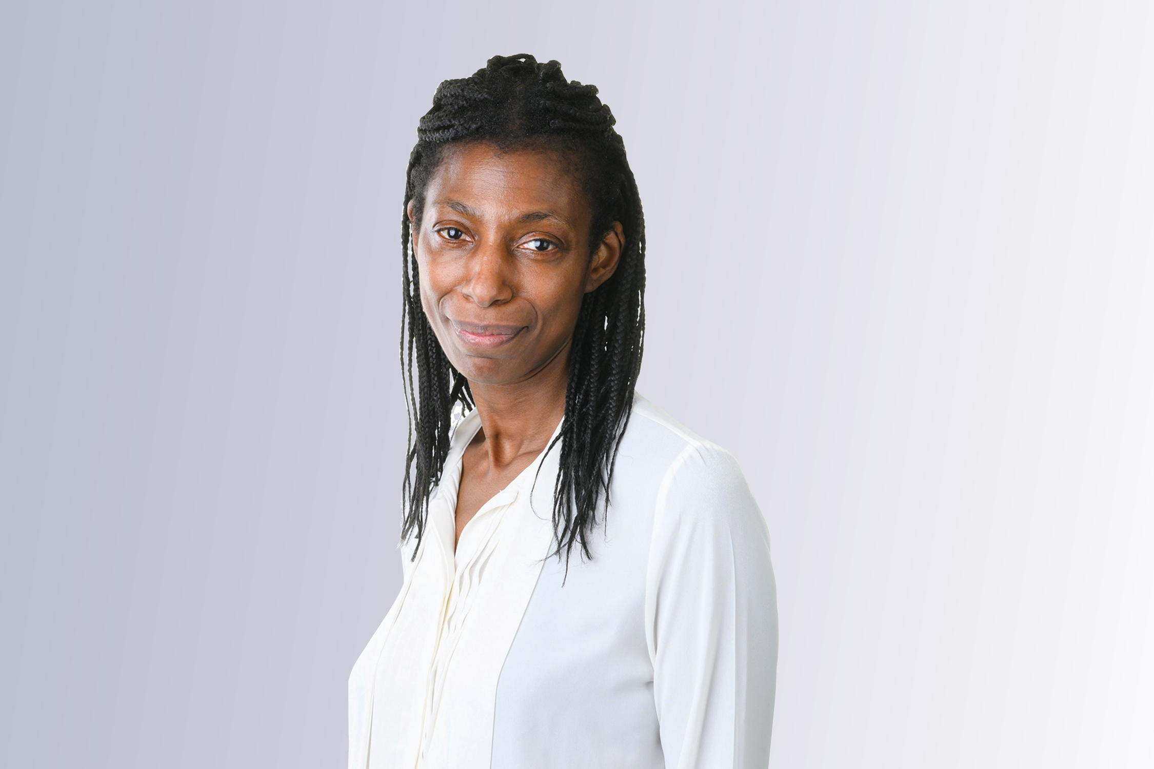 dame sharon white background