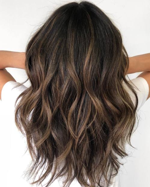 good highlight colors for dark brown hair