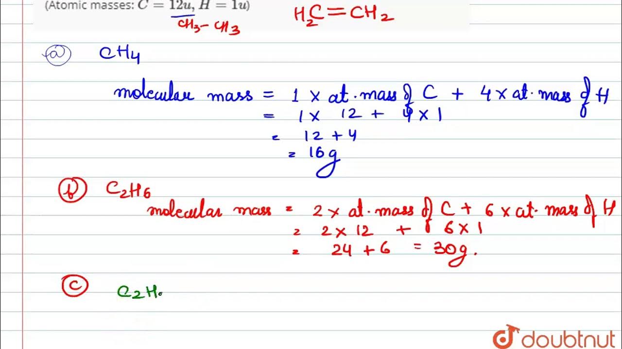 ethane molecular mass