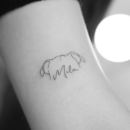 dog memorial tattoo