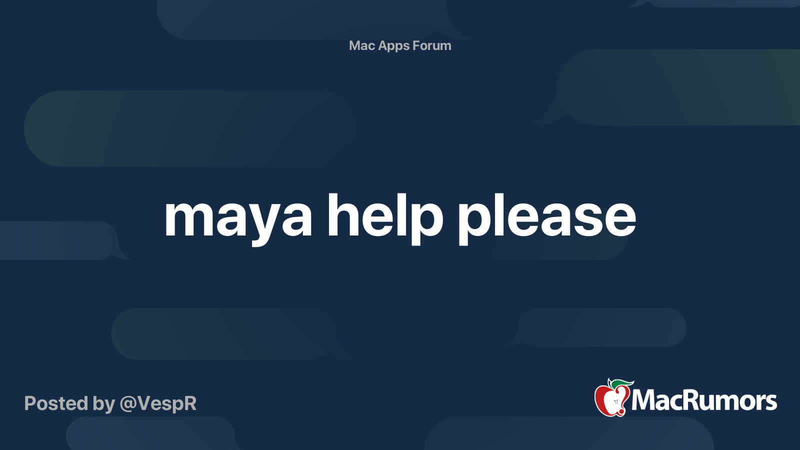 maya help forum