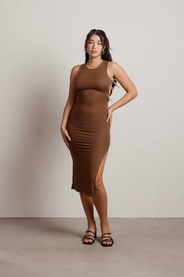 side split bodycon dress