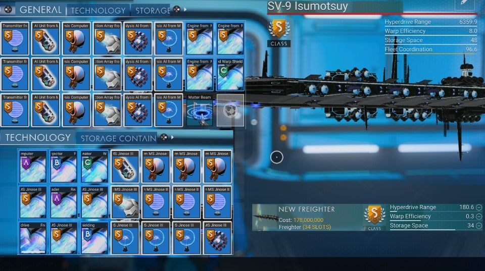 no mans sky freighter technology