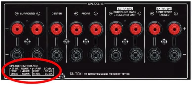 can i use 6 ohm speakers with 8 ohm receiver