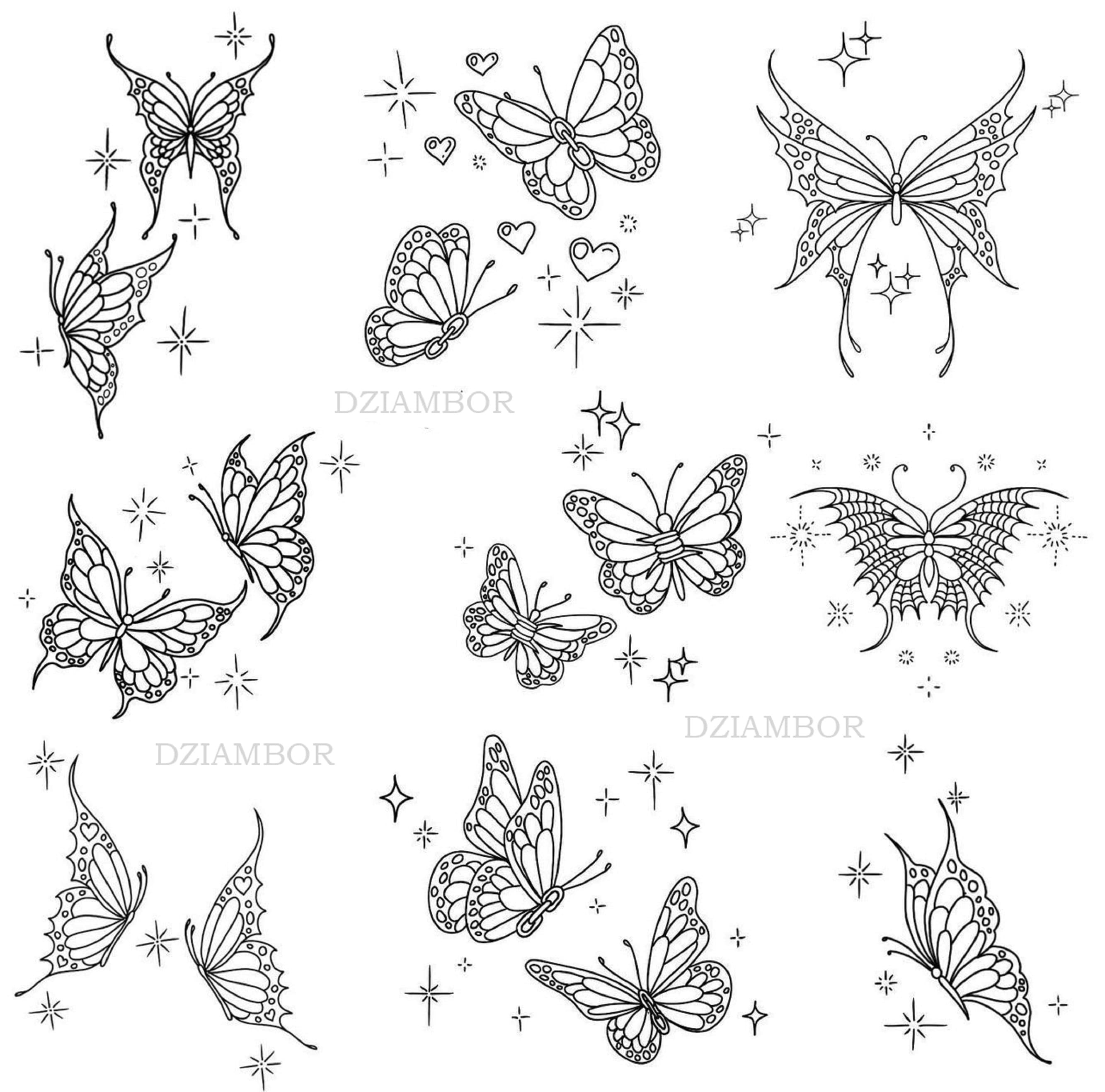 flash tattoo butterfly