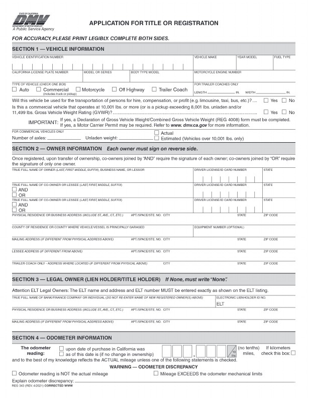 dmv2u application for title and registration