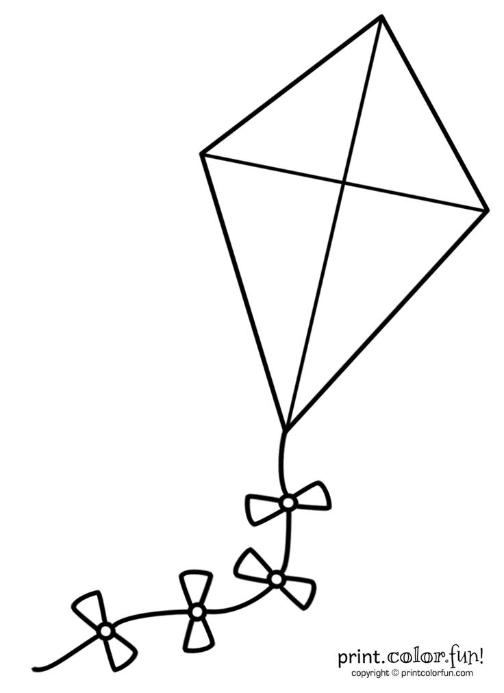 image of kite drawing