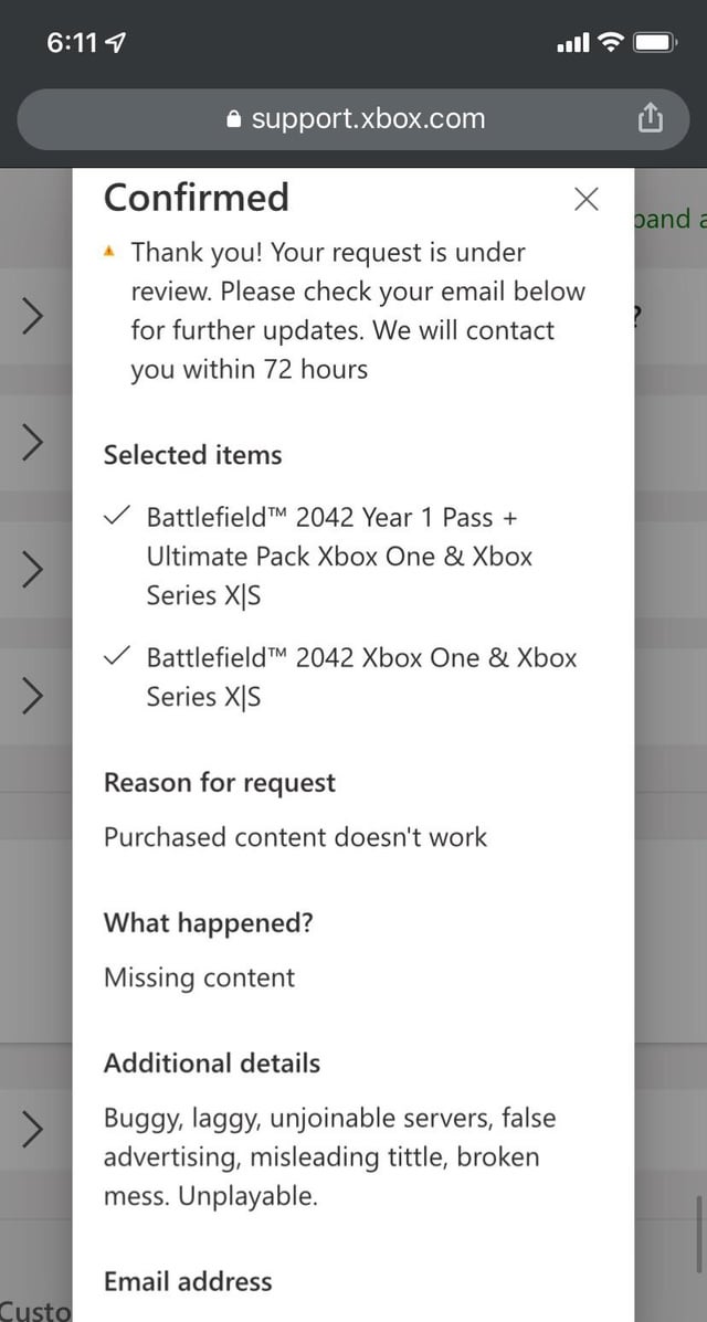 xbox request refund