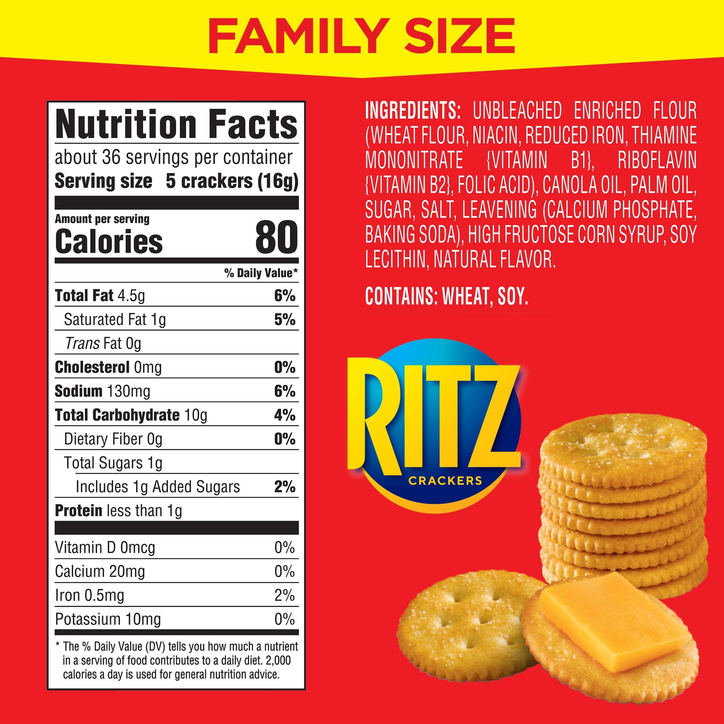 calories in crackers ritz