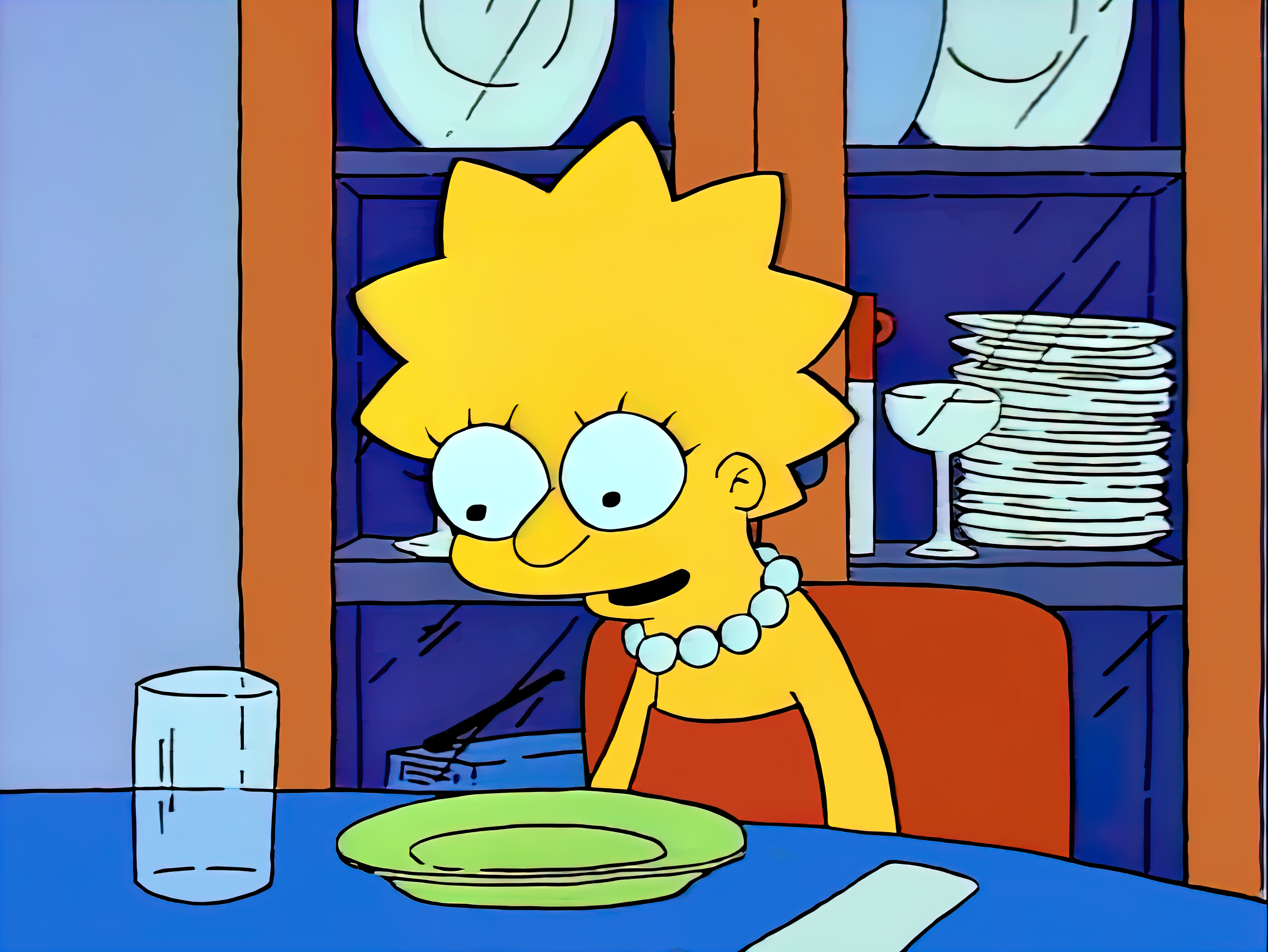 lisa simpson staring meme