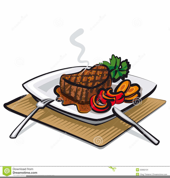 steak dinner clipart