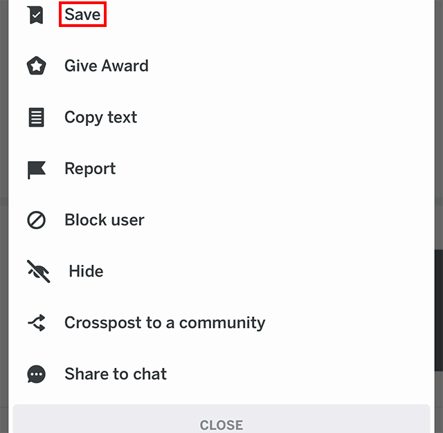 save reddit