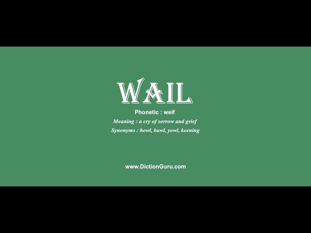 synonym of wail