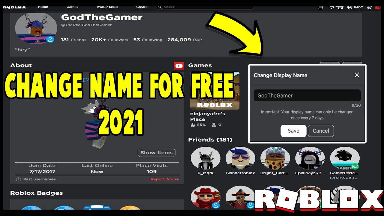 how to change your roblox nickname