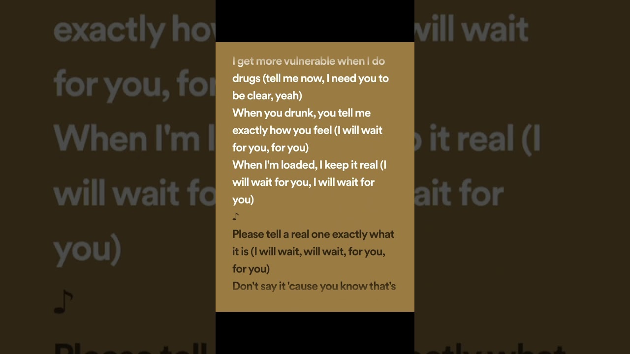 wait for you lyrics