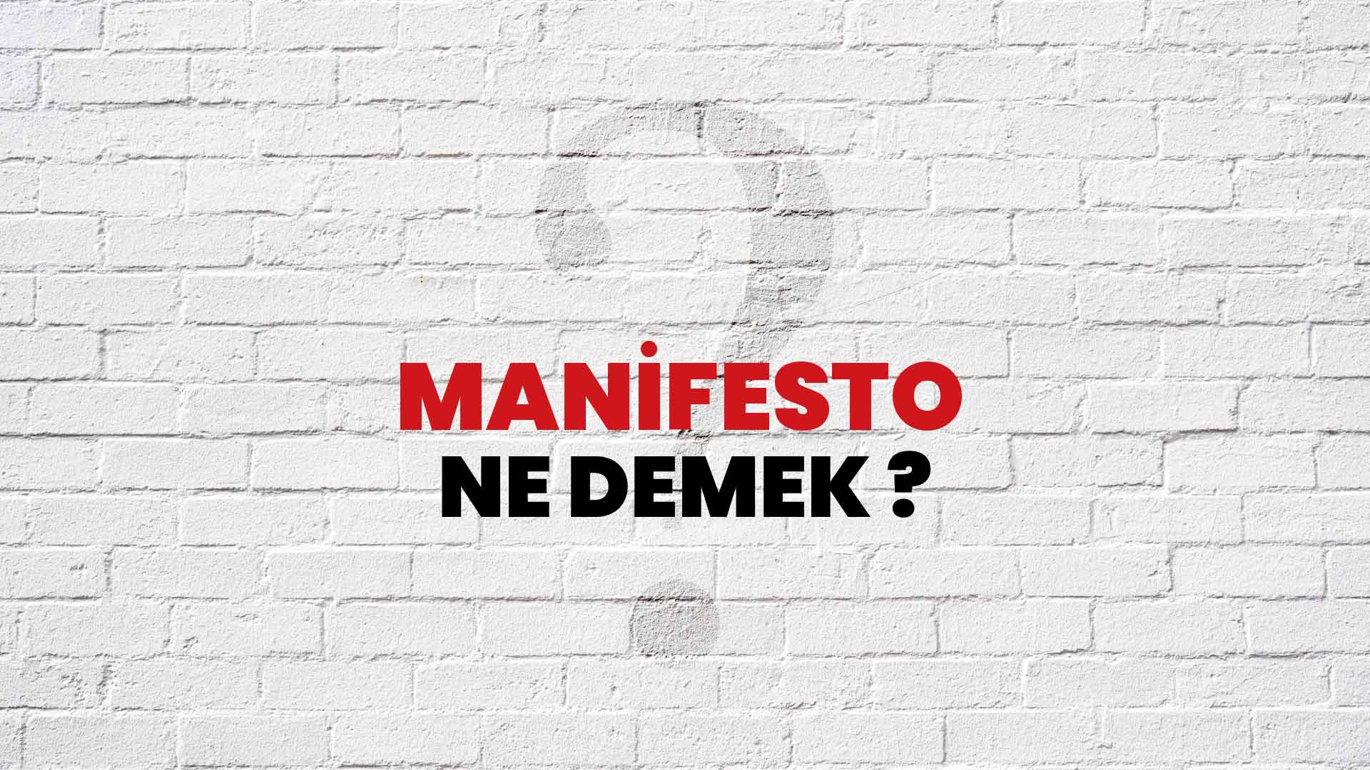 manifesto nedir tdk