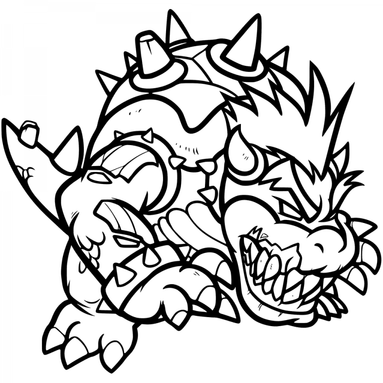 bowser colouring pages