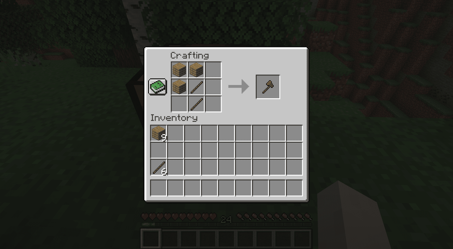 how to find a stick in minecraft