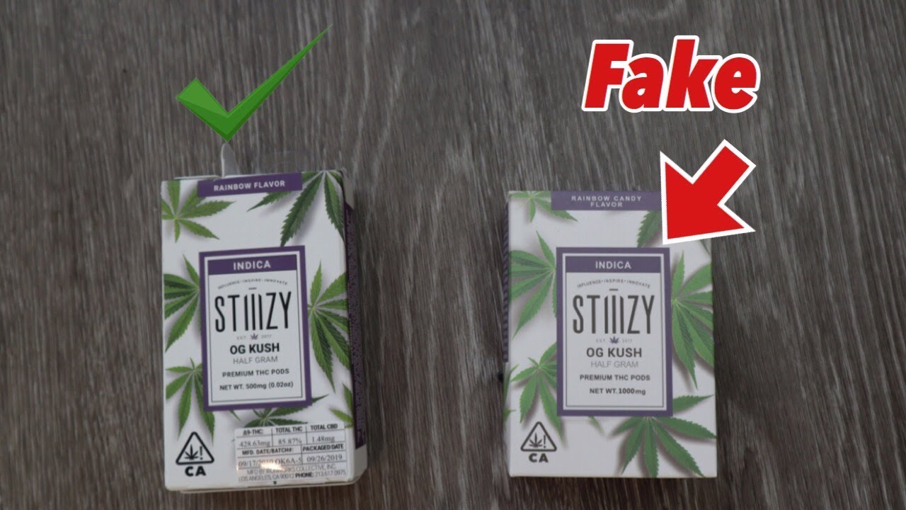 how to tell if a stiiizy pod is fake