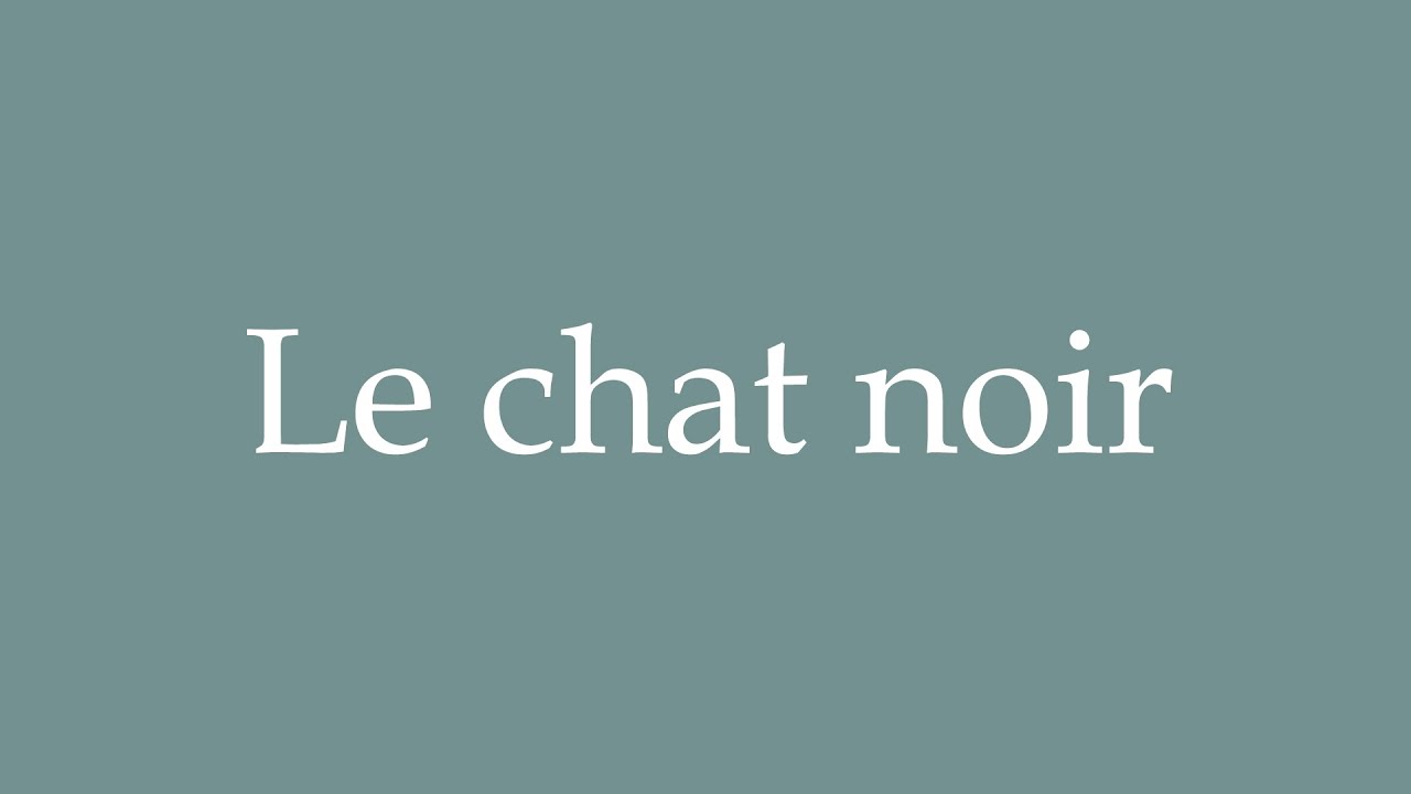 chat noir pronunciation