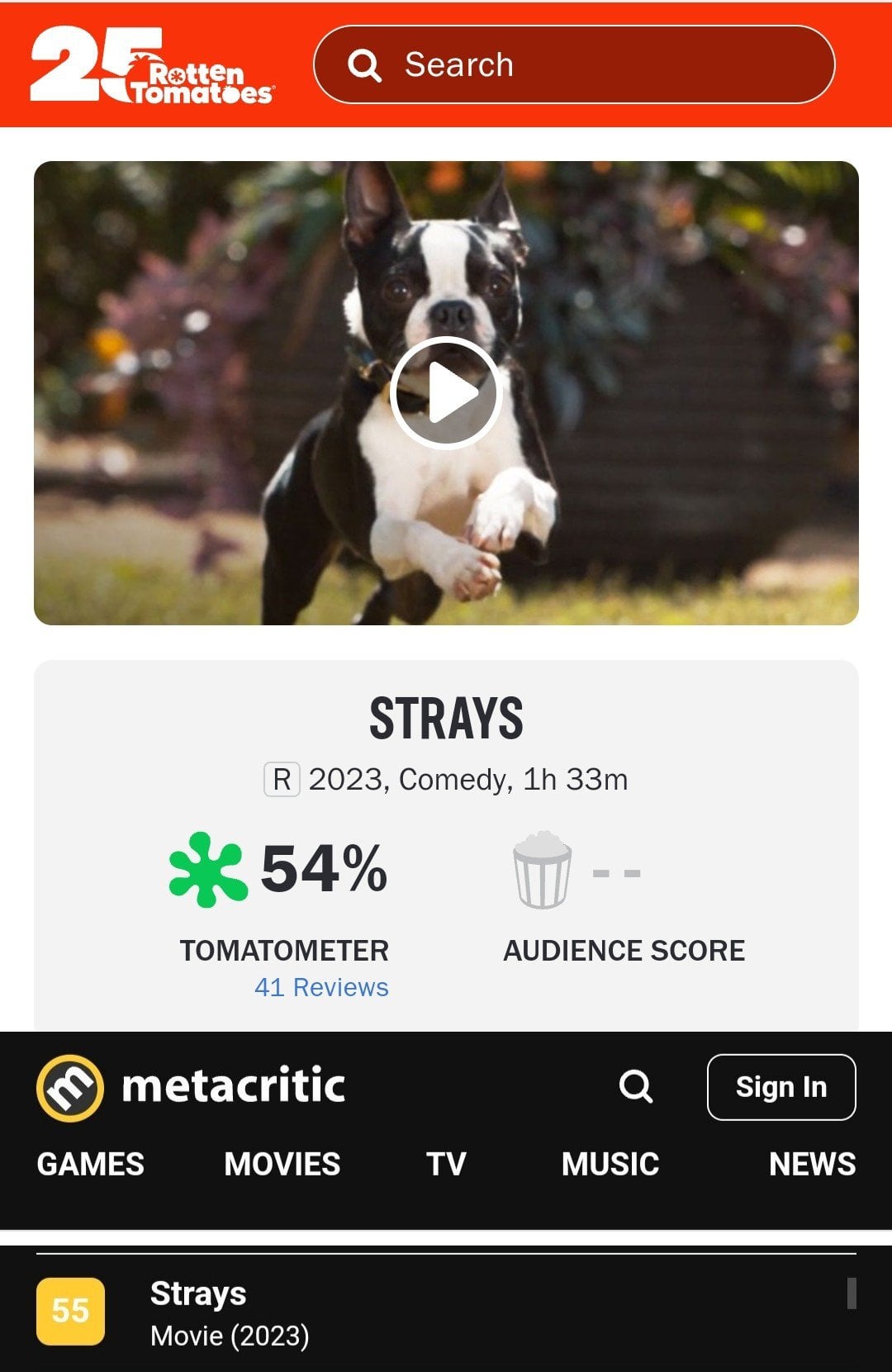 strays box office