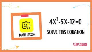 4x 2 5x 12 0 quadratic formula