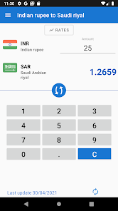 riyal and indian rupee