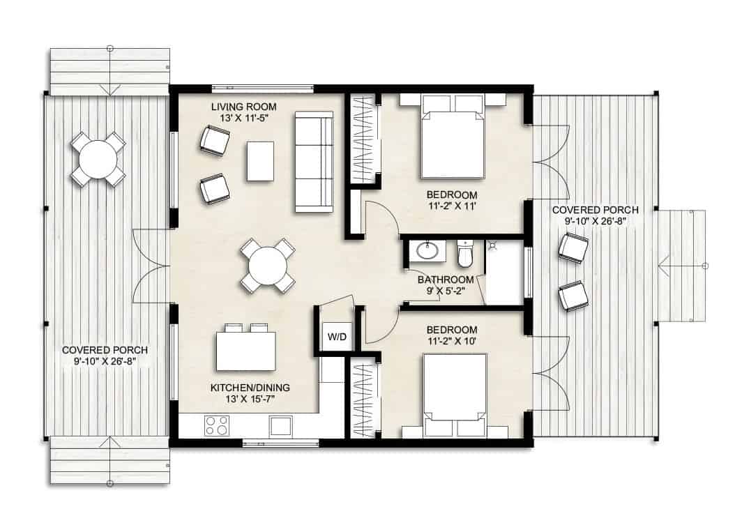 800 sq ft home design