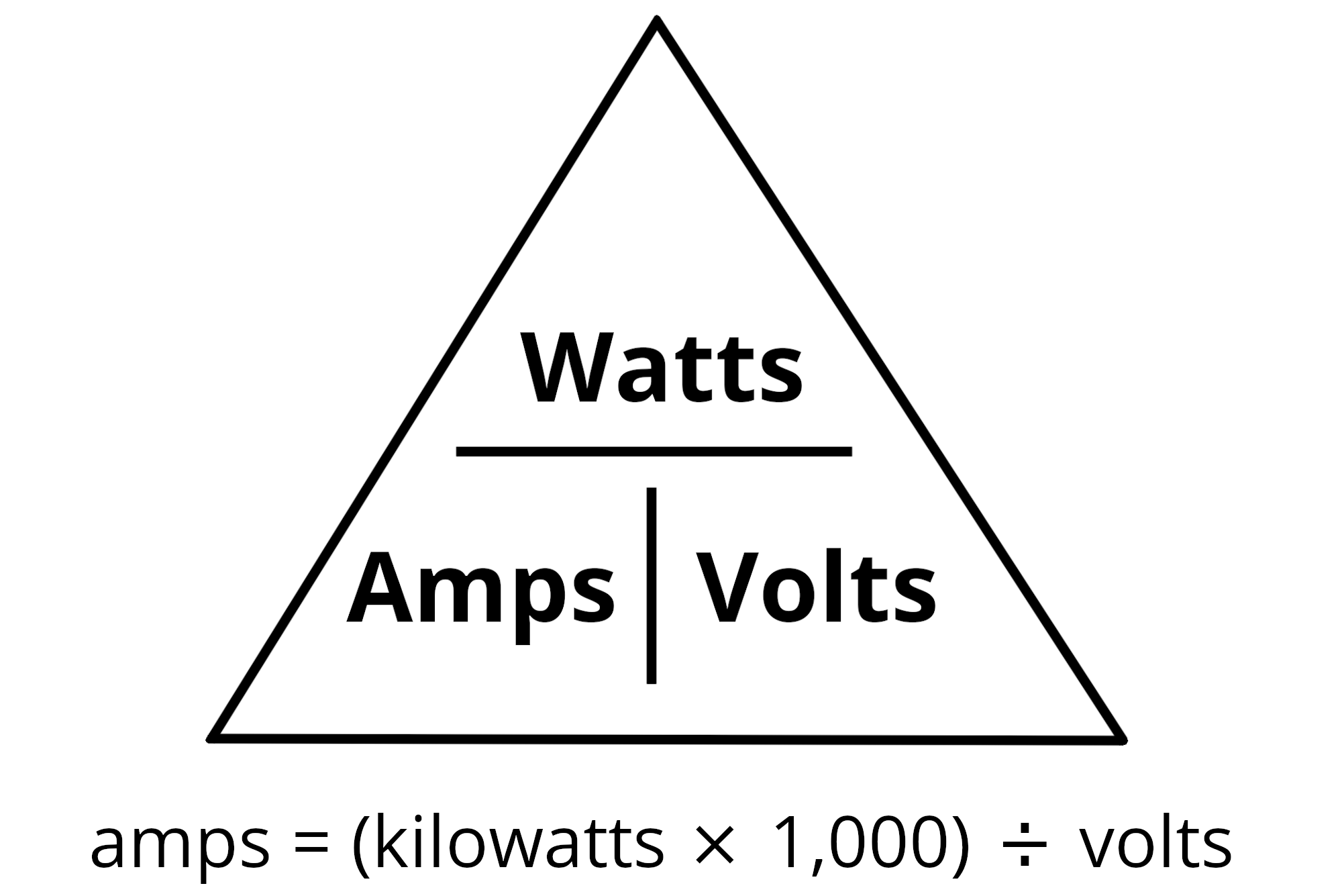 kw to amps in 3 phase