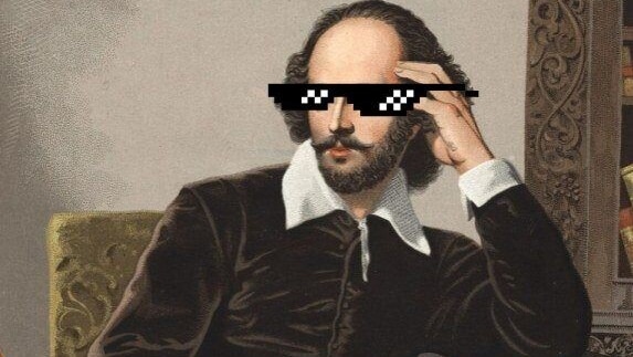 shakespeare with sunglasses