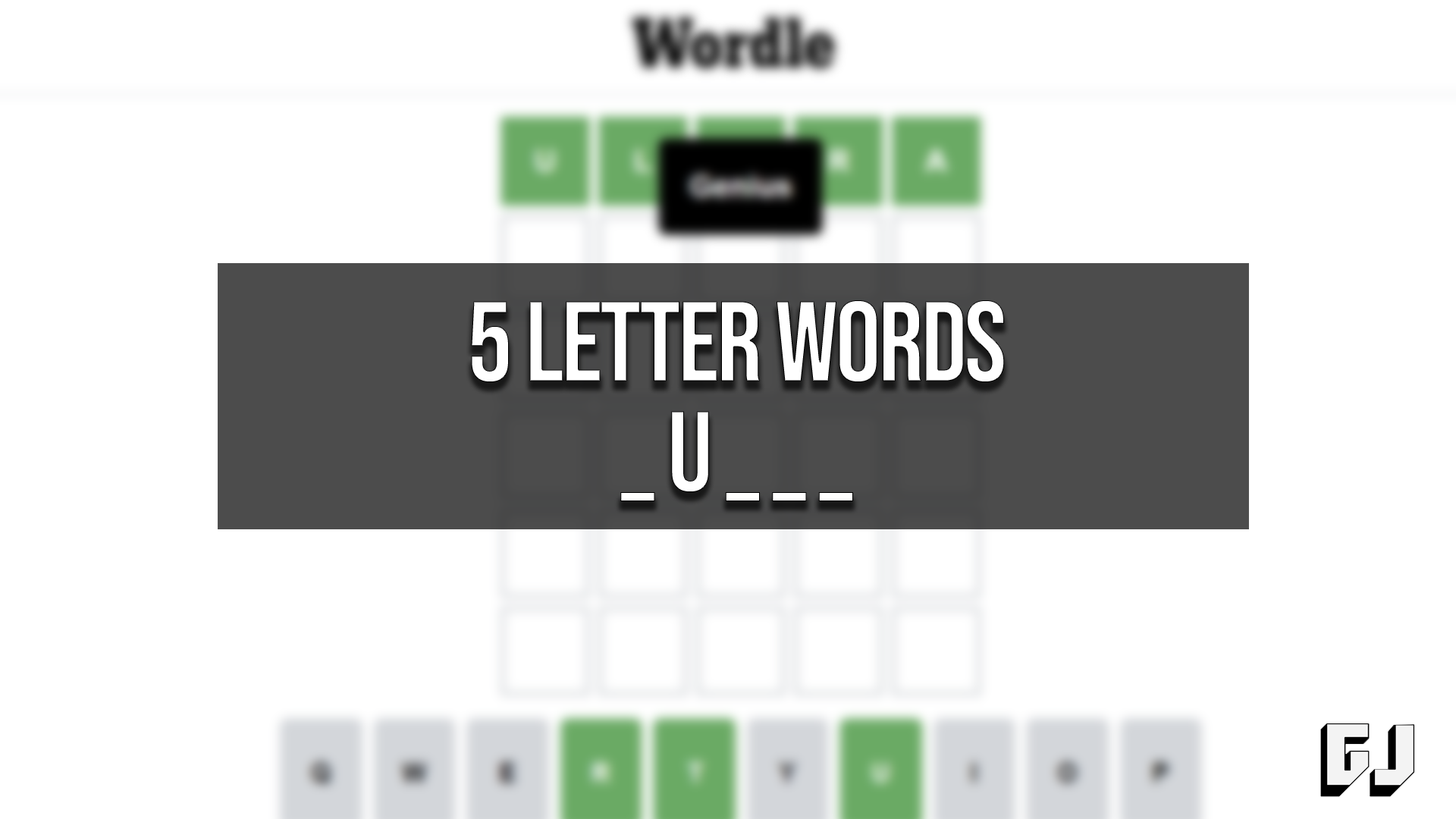 five letter words with u as the second letter