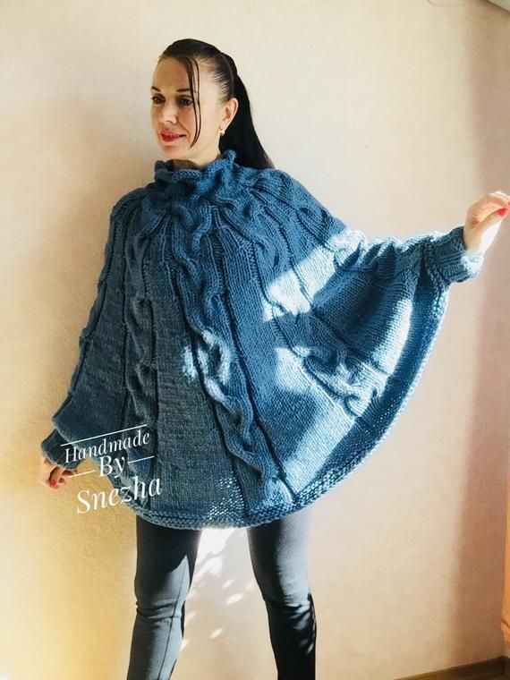 ladies poncho sweater