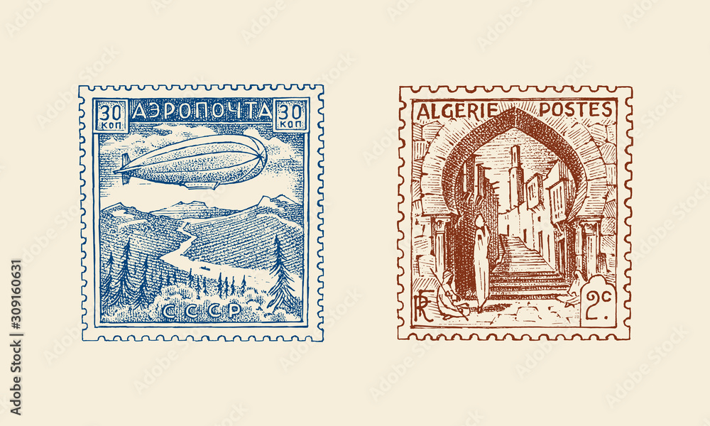 old postcard stamps