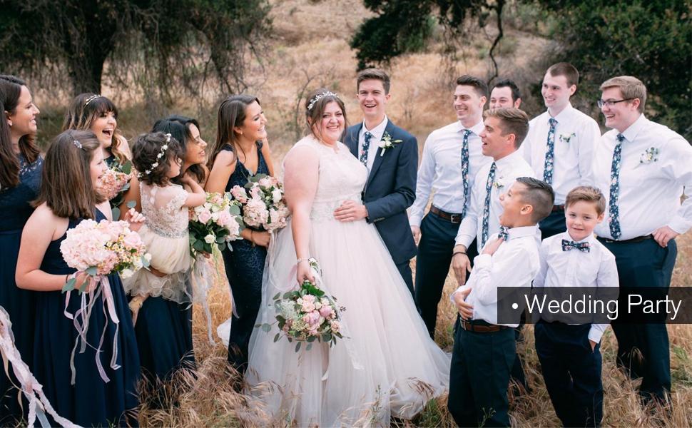 floral ties wedding