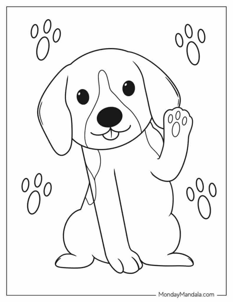 printable coloring pictures of dogs