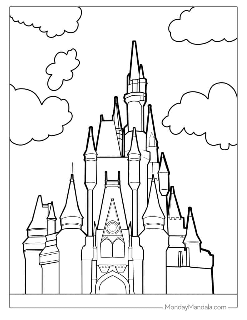 printable castle coloring pages