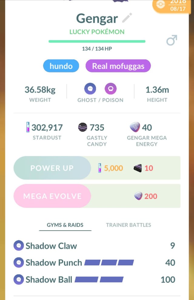 pokemon go gengar best moveset