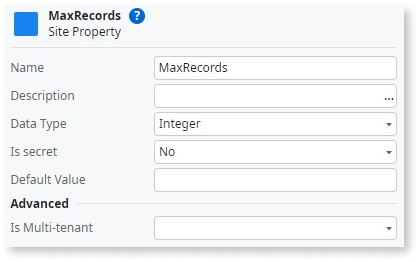 outsystems site properties