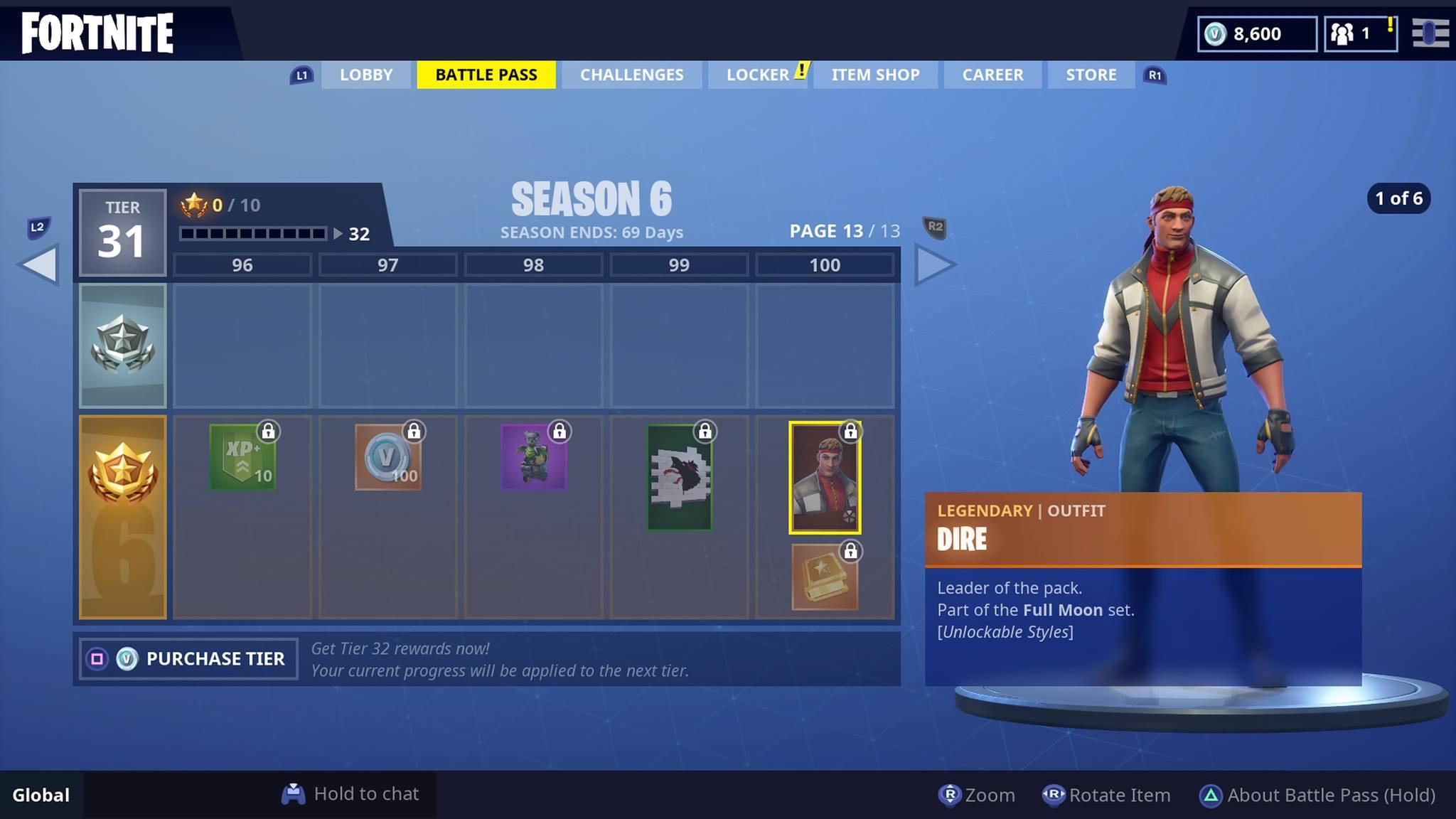 tier 100 skin season 6