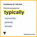 synonym for typically