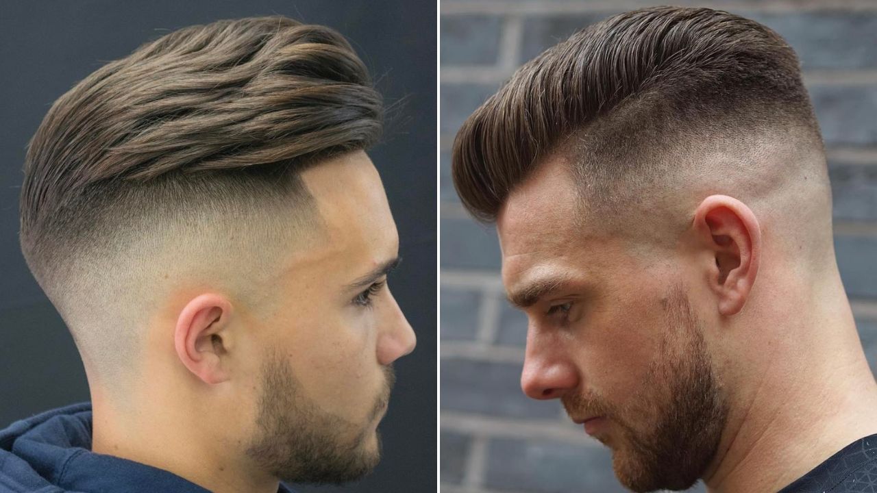 mens haircut fade long on top