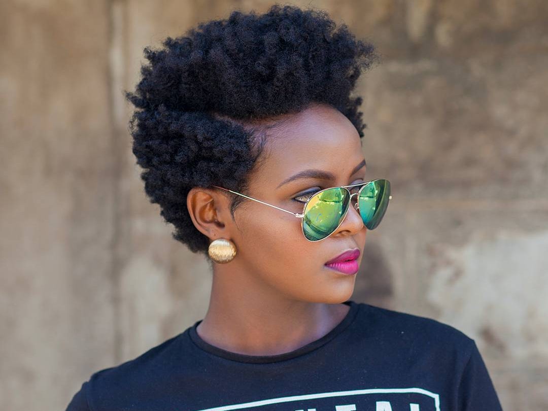 long curly pixie cut with bangs