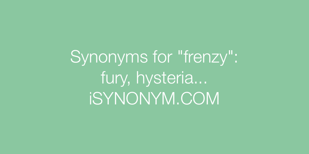 frenzy synonym